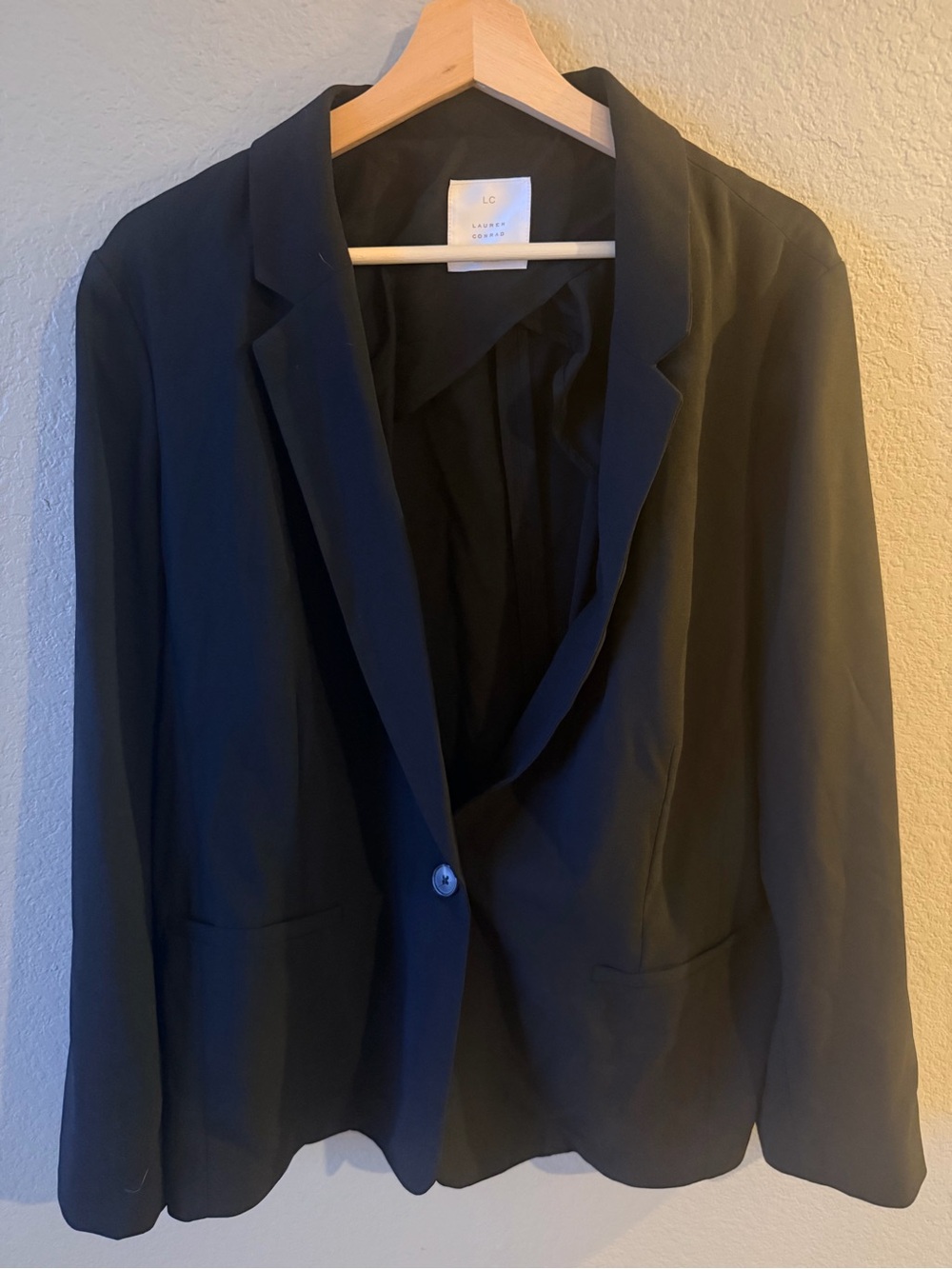 LC Lauren Conrad Black Single-Button Women's Blazer